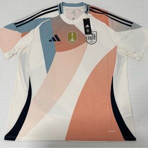 Adidas 2025/26 Spain Women's National Away Soccer Jersey JF2648 Men's size XXL.